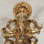 Brass Shubha Drishti Ganesha Wall Hanging (9 Inch) Vedansh Craft