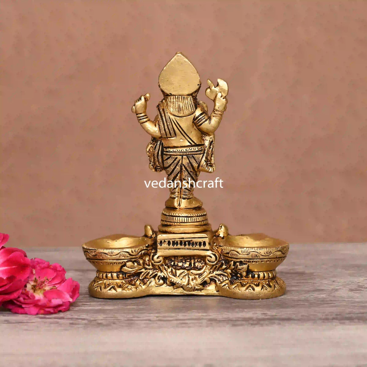 Brass Blessing Ganesha Diya (5.5 Inch) Vedansh Craft