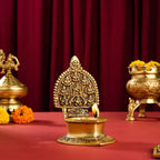 Brass Ashtalakshmi Ganesha Diya (5.2 Inch) Vedansh Craft