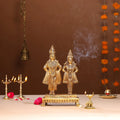 Brass Vitthal Rukmini Statue (13.5 Inch) Vedansh Craft
