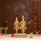 Brass Vitthal Rukmini Statue (13.5 Inch) Vedansh Craft