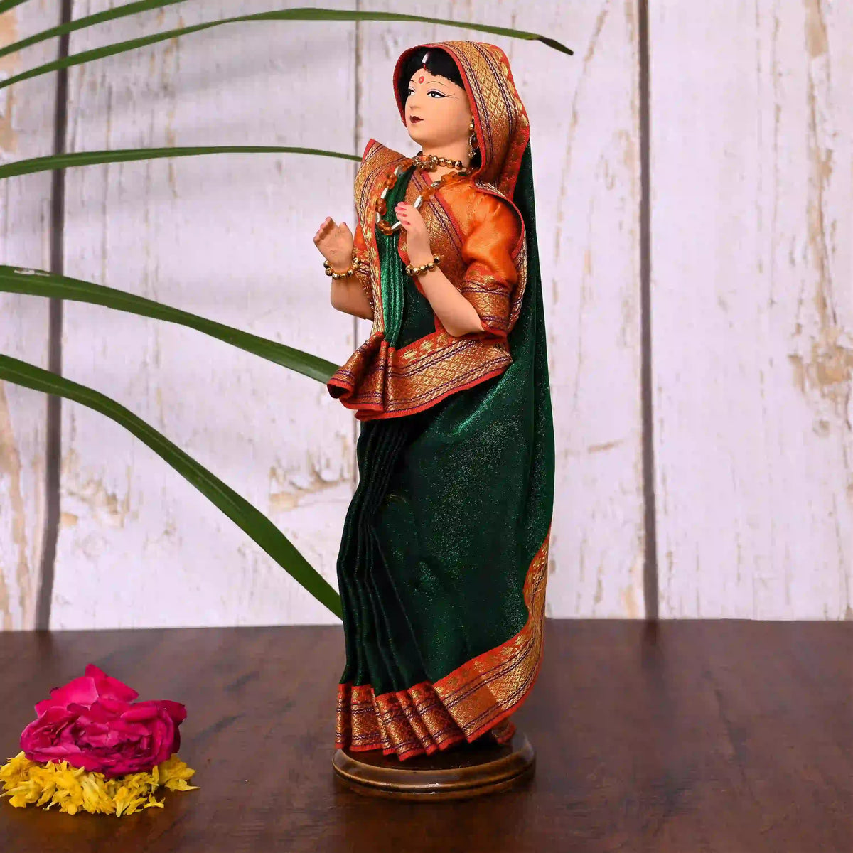 Handmade Rajasthani Doll In Banarasi Saree (10.5 Inch) Vedansh Craft