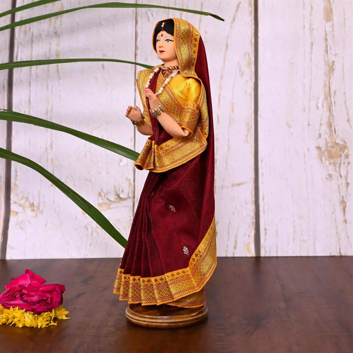 Handmade Rajasthani Doll In Banarasi Saree (10.5 Inch) Vedansh Craft