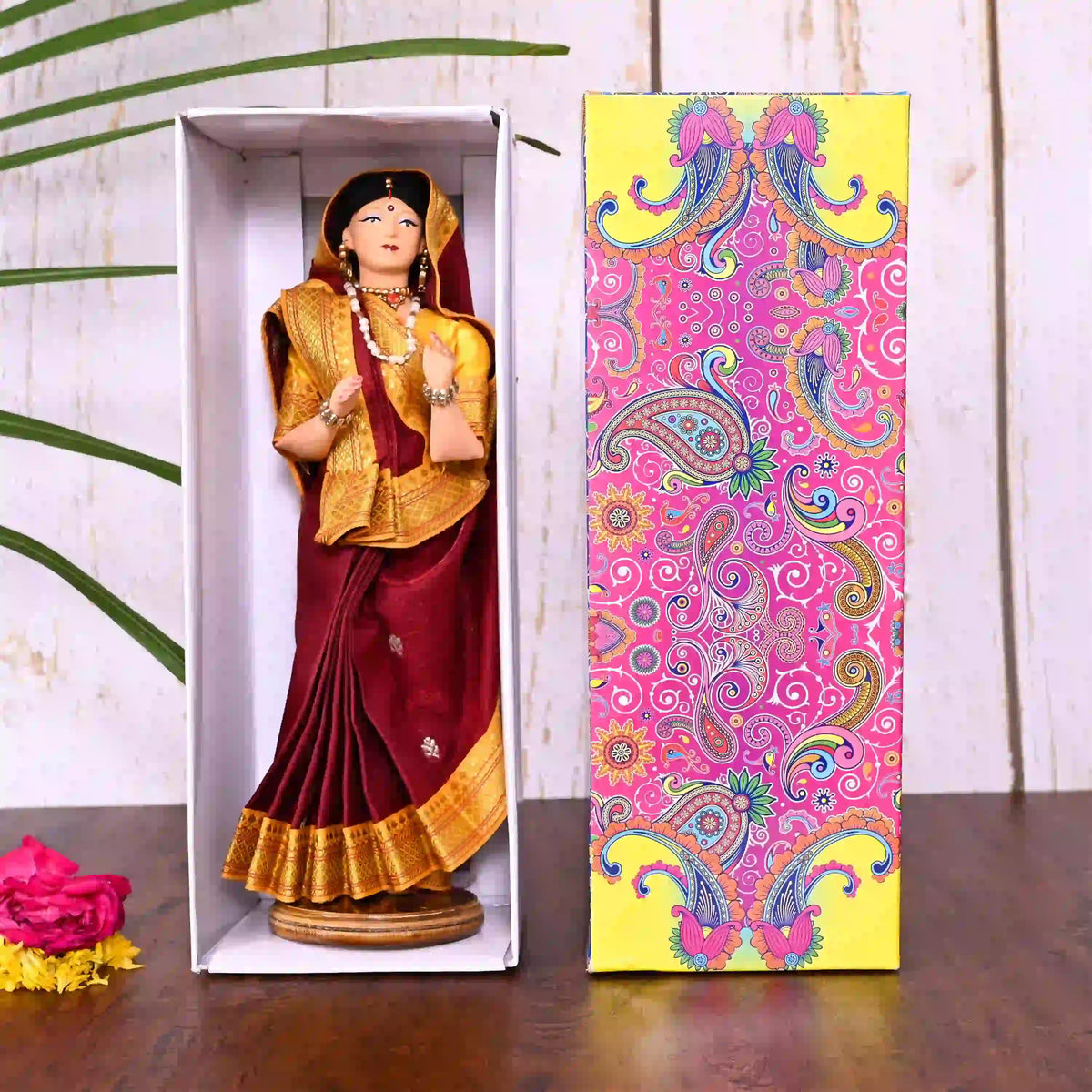 Handmade Rajasthani Doll In Banarasi Saree (10.5 Inch) Vedansh Craft