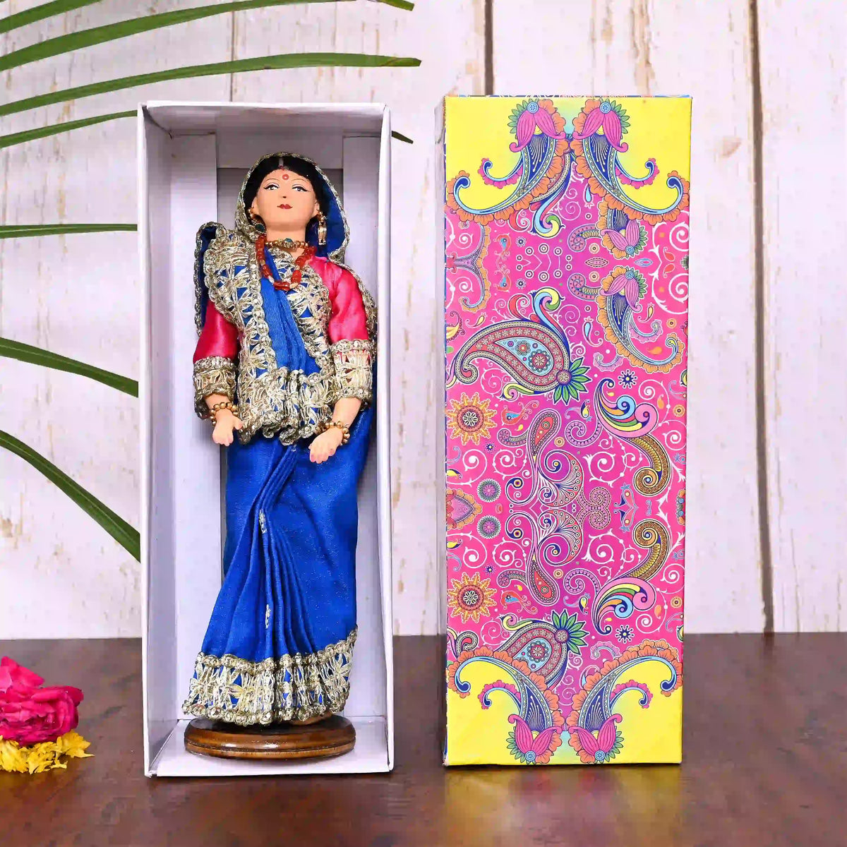 Handmade Rajasthani Doll In Banarasi Saree (10.5 Inch) Vedansh Craft