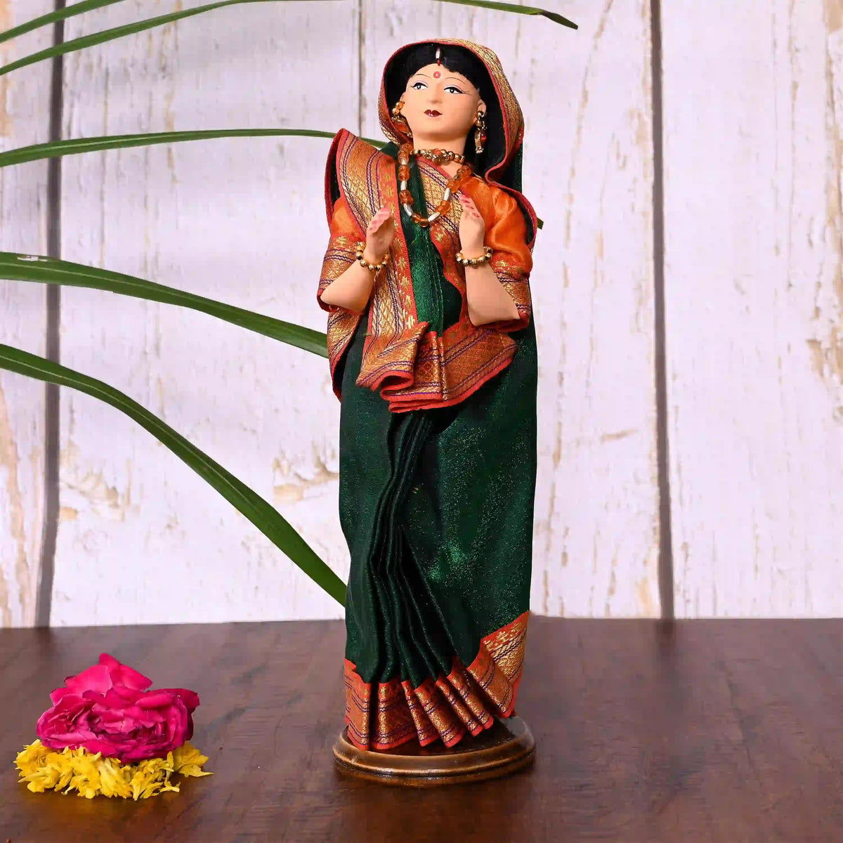 Handmade Rajasthani Doll In Banarasi Saree (10.5 Inch) Vedansh Craft