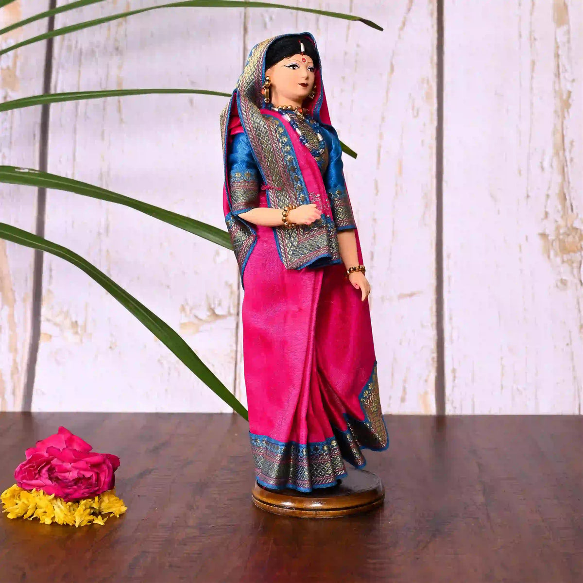 Handmade Rajasthani Doll In Banarasi Saree (10.5 Inch) Vedansh Craft