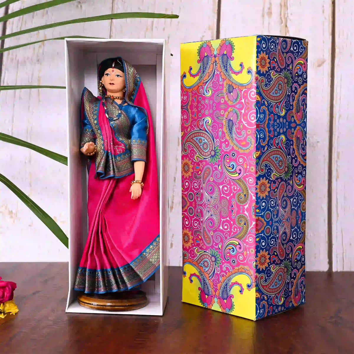 Handmade Rajasthani Doll In Banarasi Saree (10.5 Inch) Vedansh Craft