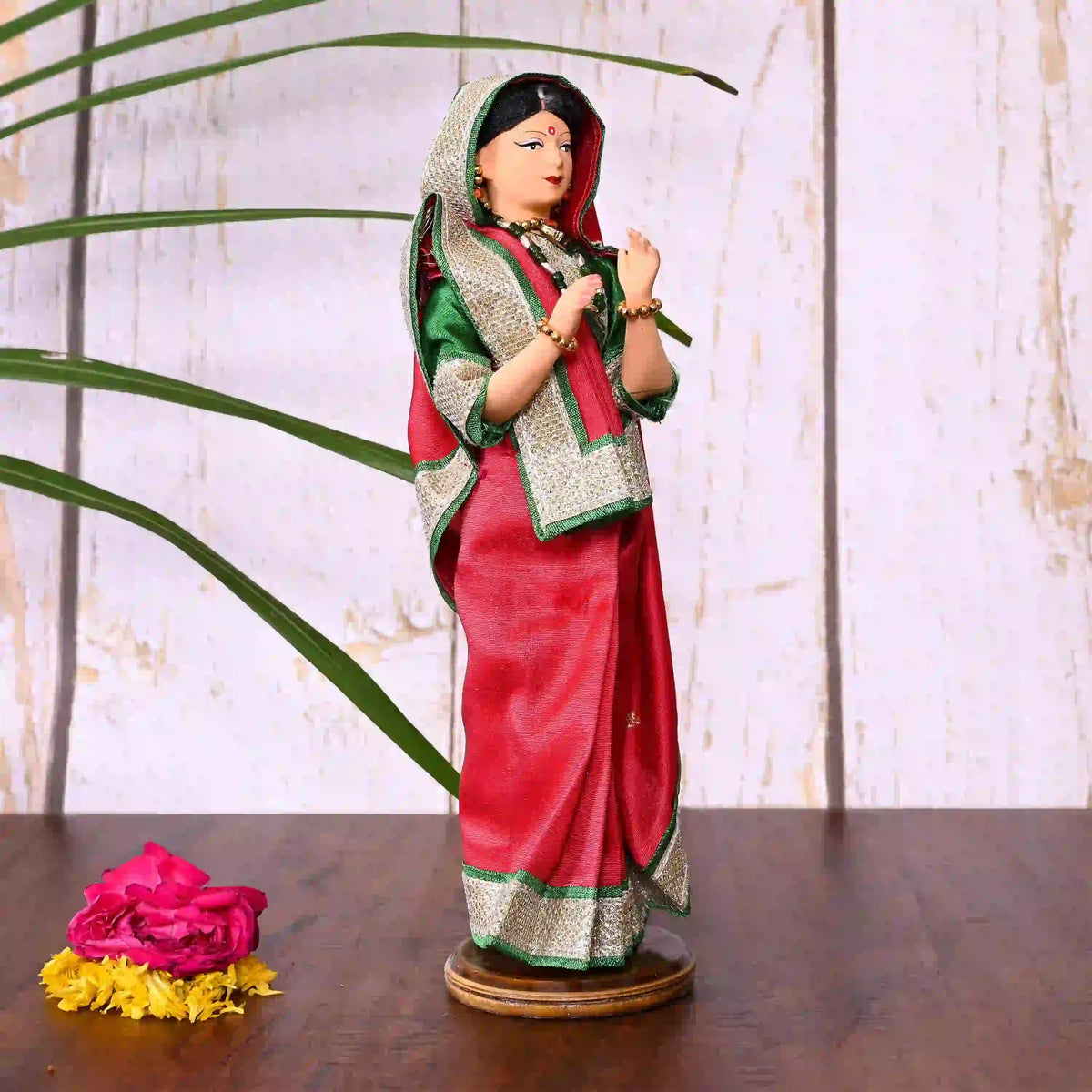 Handmade Rajasthani Doll In Banarasi Saree (10.5 Inch) Vedansh Craft