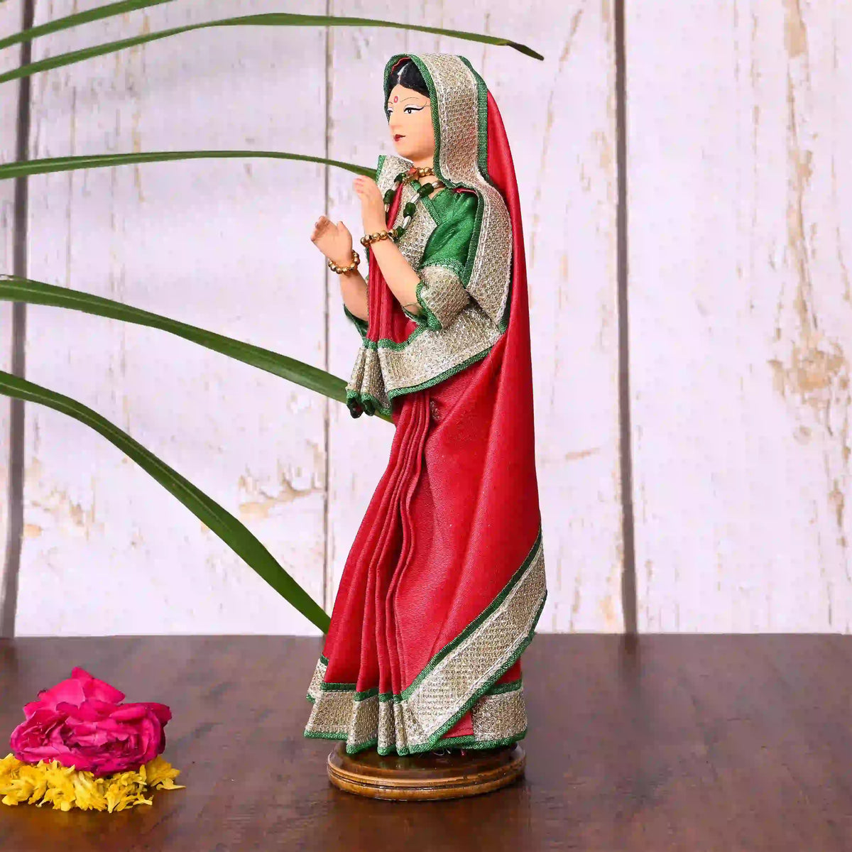 Handmade Rajasthani Doll In Banarasi Saree (10.5 Inch) Vedansh Craft