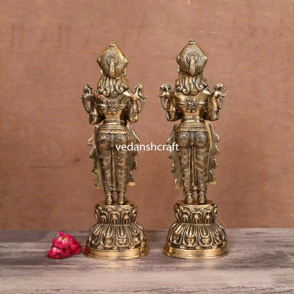 Brass Standing Deep Lakshmi Pair (15 Inch) Vedansh Craft