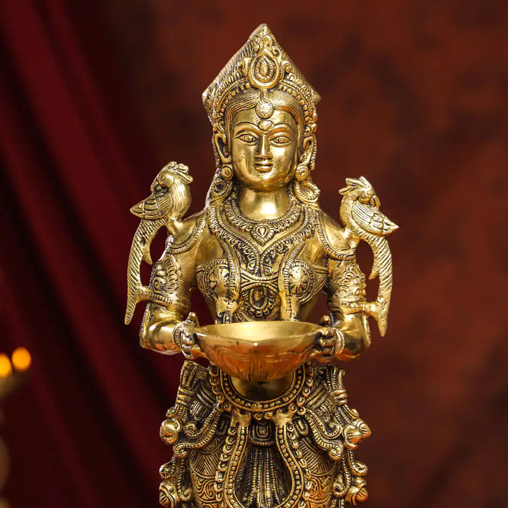 Brass Deep Standing Lakshmi Idol (20 Inch) Vedansh Craft
