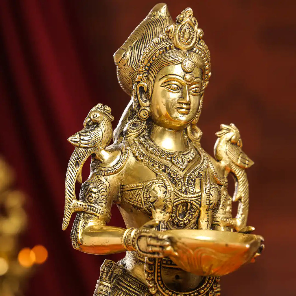 Brass Deep Standing Lakshmi Idol (20 Inch) Vedansh Craft