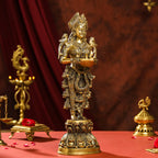 Brass Deep Standing Lakshmi Idol (20 Inch) Vedansh Craft