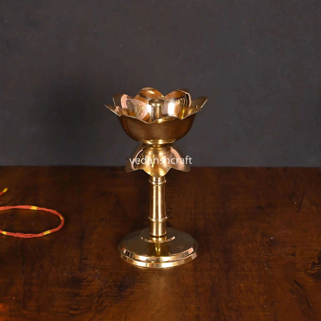 Brass Akhand Lotus Diya Vedansh Craft
