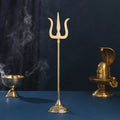 Brass Sacred Trishul (10.5 Inch) Vedansh Craft