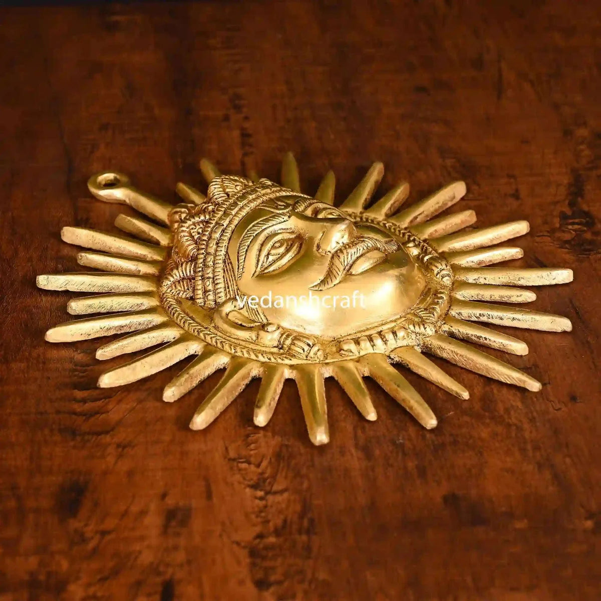 Brass Sun Face Wall Hanging (9 Inch) Vedansh Craft
