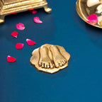 Brass Charan Paduka (2.8 Inch) Vedansh Craft