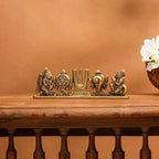 Brass Shankh Chakra Namah Hanuman And Garuda Religious Showpiece (2.5 Inch) Vedansh Craft