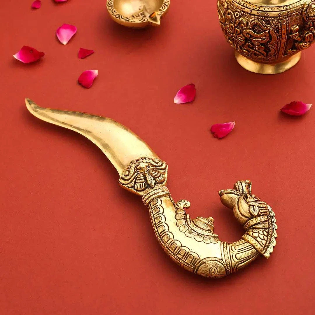 Brass Katar For Ceremonial And Decoration (10.5 Inch) Vedansh Craft