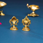 Brass Shankh Chakra Decor Set (2.5 Inch) Vedansh Craft