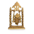 Brass Sitting Ganesha On Swing/Jhula (7.5 Inch) Vedansh Craft