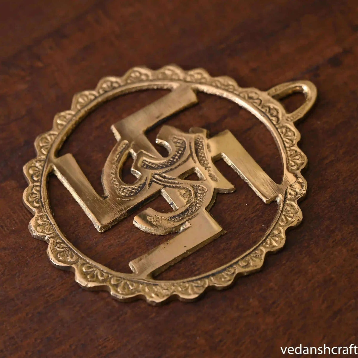 Brass Swastik Om Wall Hanging Vedansh Craft