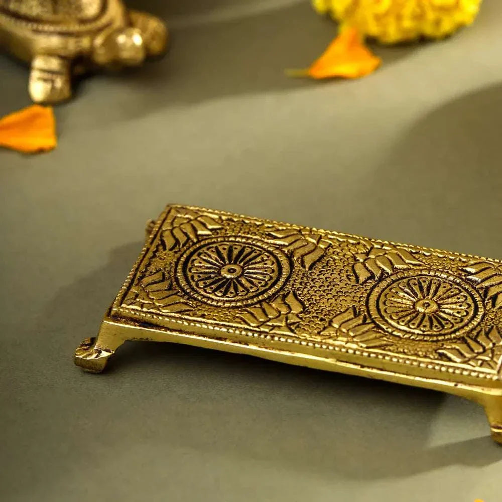 Brass Pooja Chowki (3.5 Inch) Vedansh Craft