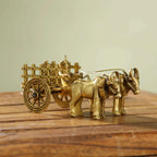 Brass Double Bullock Cart (2 Inch) Vedansh Craft