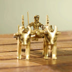Brass Double Bullock Cart (2 Inch) Vedansh Craft