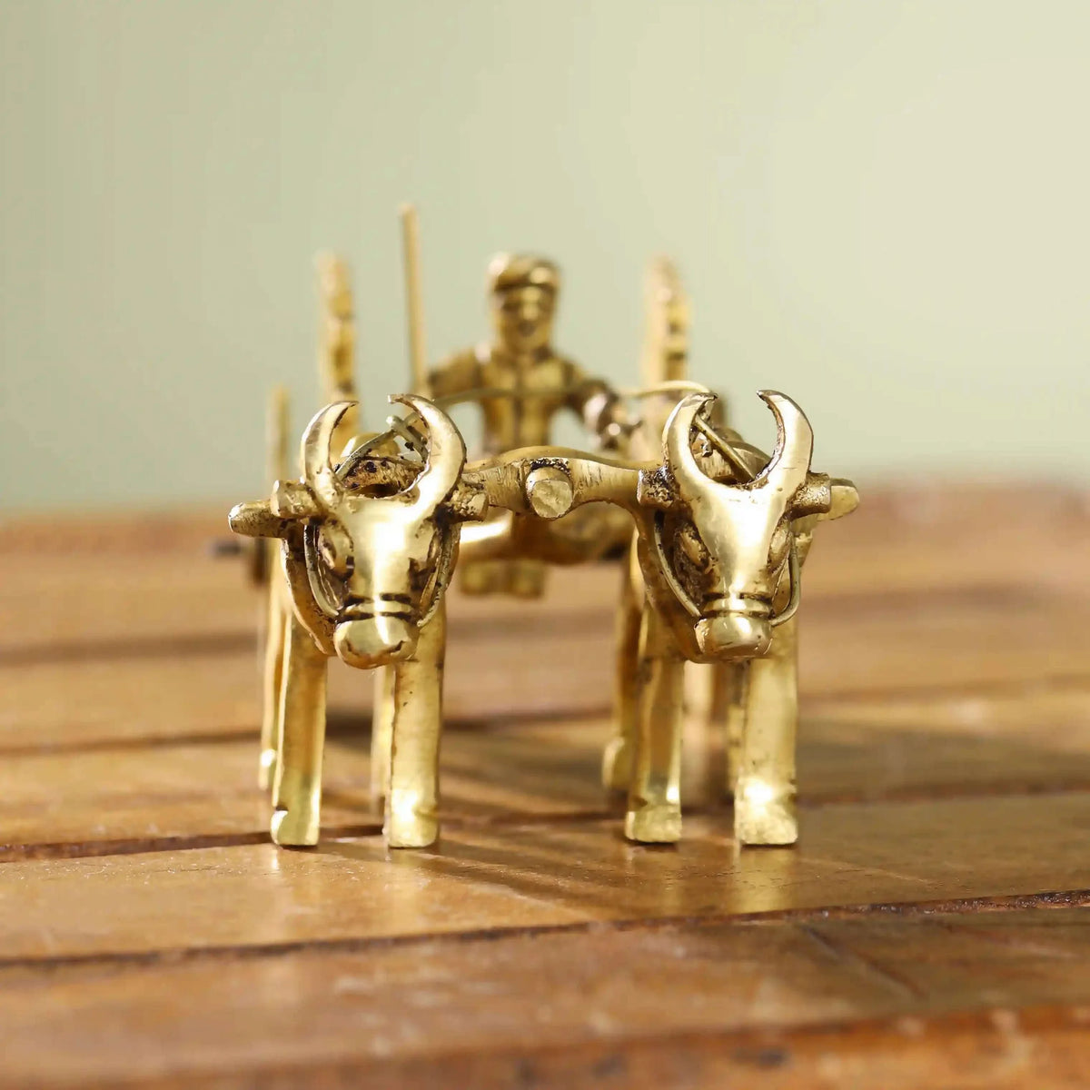 Brass Double Bullock Cart (2 Inch) Vedansh Craft