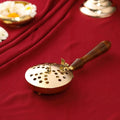 Brass Incense Butler With Wooden Handle (2.5 Inch) Vedansh Craft