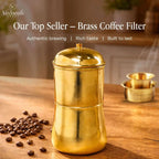 Brass Coffee Filter Machine (6.4 Inch) Vedansh Craft