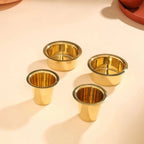 Brass Coffee Davara Cup Pair (2.5 Inch) Vedansh Craft