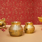 Brass Royal Pooja flower Kalash Vedansh Craft