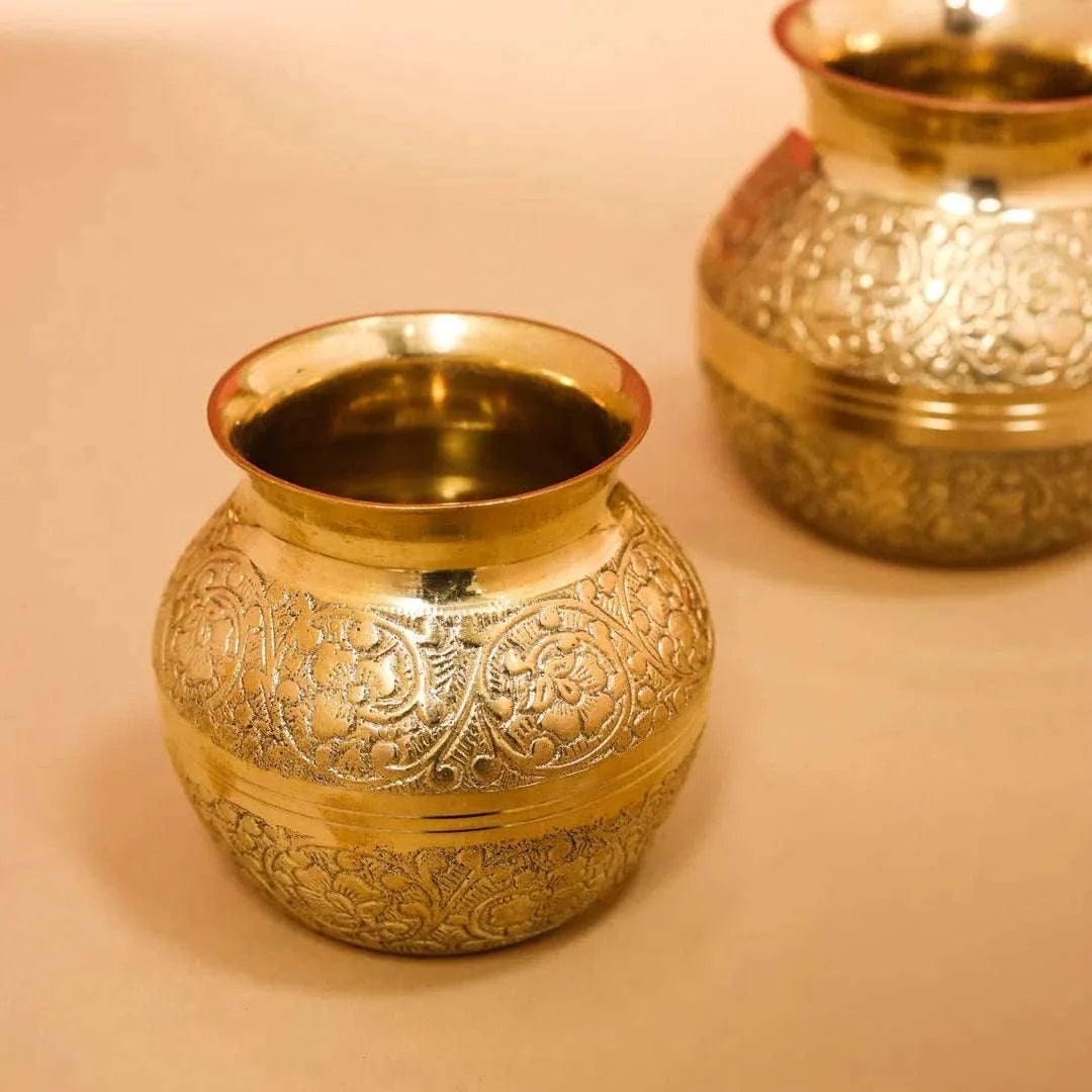 Brass Royal Pooja flower Kalash Vedansh Craft