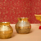Brass Royal Pooja flower Kalash Vedansh Craft
