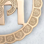 Brass Swastik Om Wall Hanging (8 Inch) Vedansh Craft