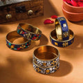 Brass Stone Bangles Pair Vedansh Craft