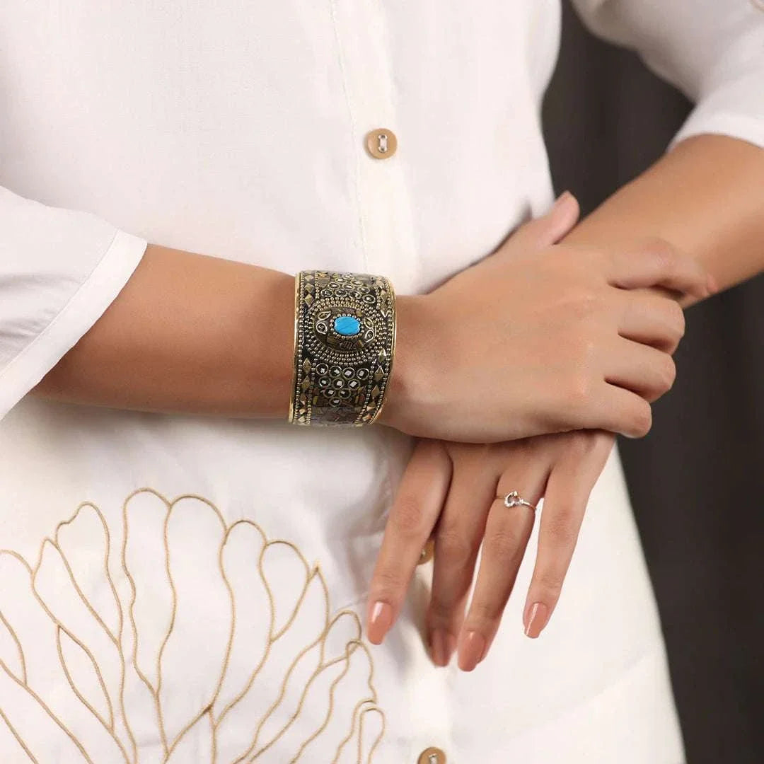 Brass Stone Bracelet Vedansh Craft