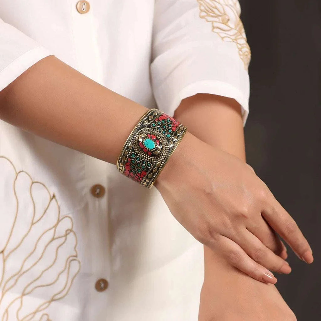 Brass Stone Bracelet Vedansh Craft