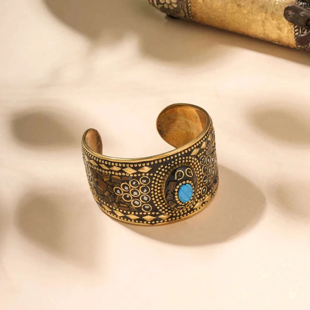 Brass Stone Bracelet Vedansh Craft