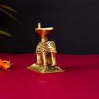 Brass Elephant Standing Diya Vedansh Craft