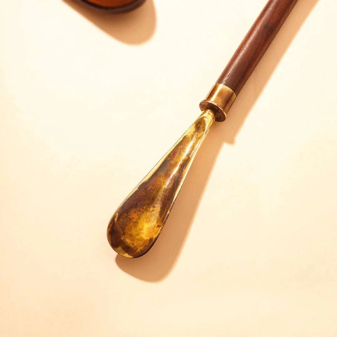 Brass Vintage Wooden Shoe Horn Vedansh Craft