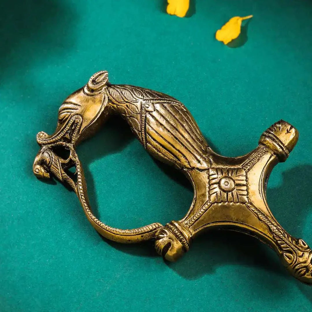 Brass Lion Sword Handle (3.5 Inch) Vedansh Craft