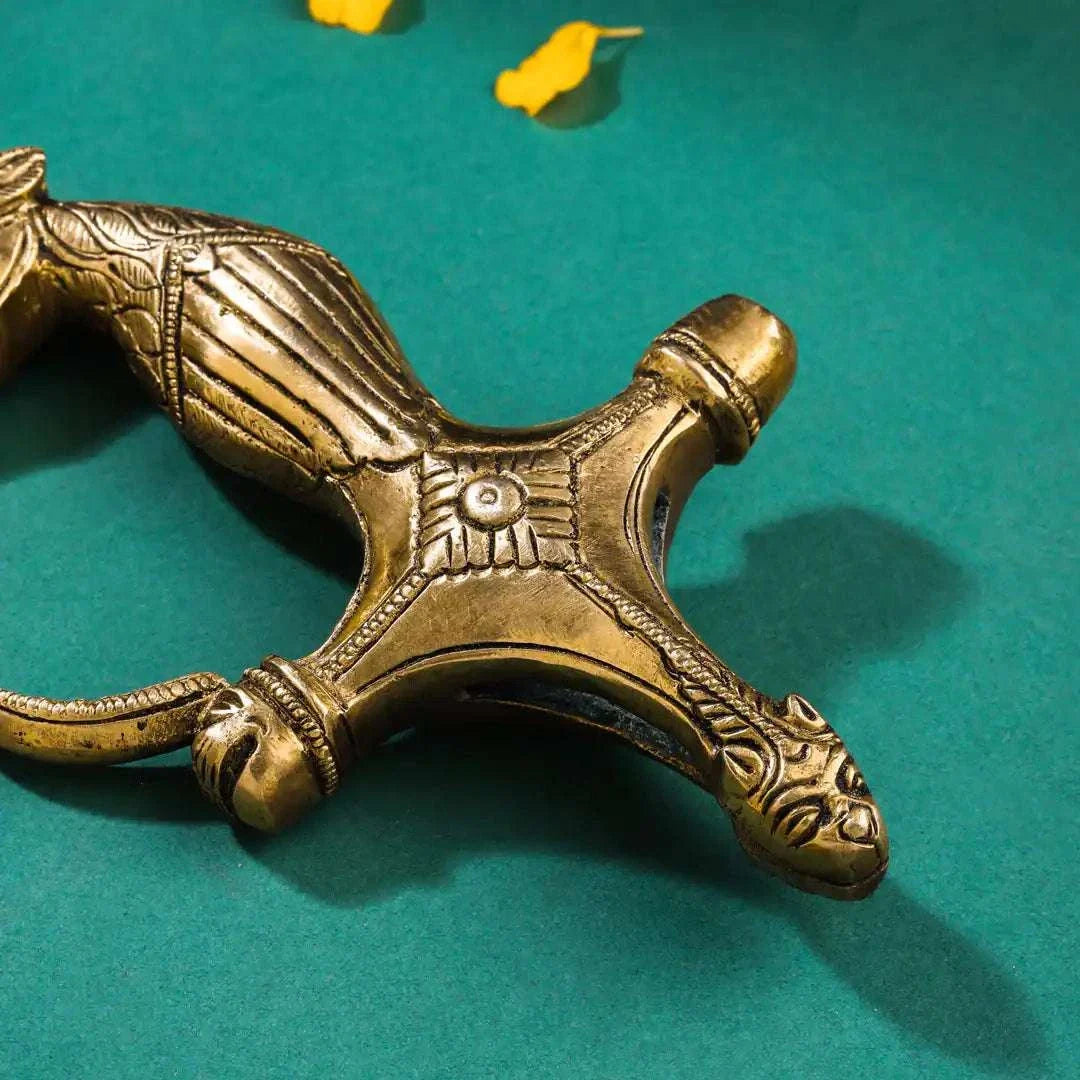 Brass Lion Sword Handle (3.5 Inch) Vedansh Craft