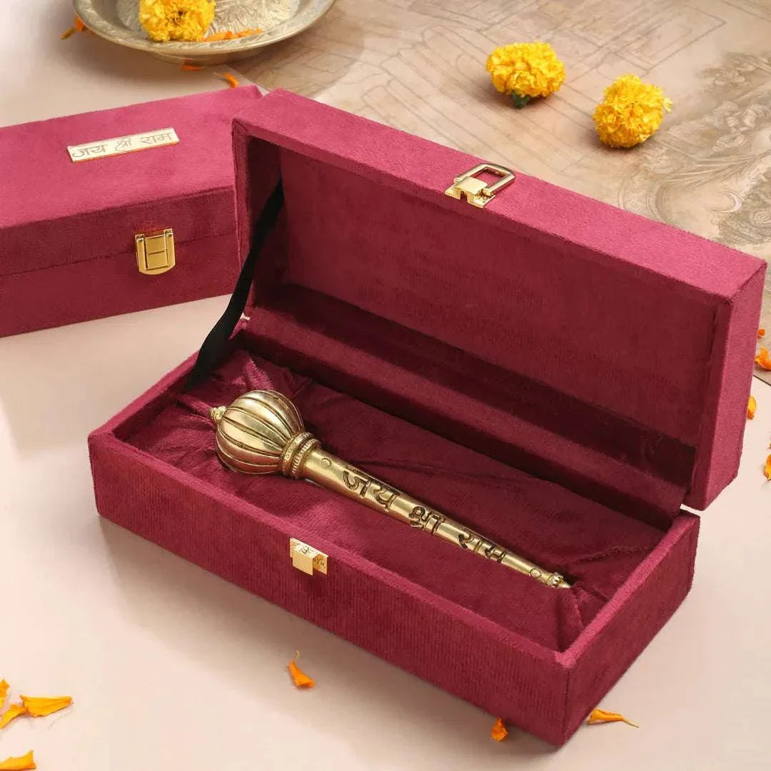Brass Handcrafted Hanuman Mace/Gada (3 Sizes) Vedansh Craft
