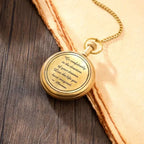 Brass Pocket Watch With Leahther Pouch (2 Inch) Vedansh Craft