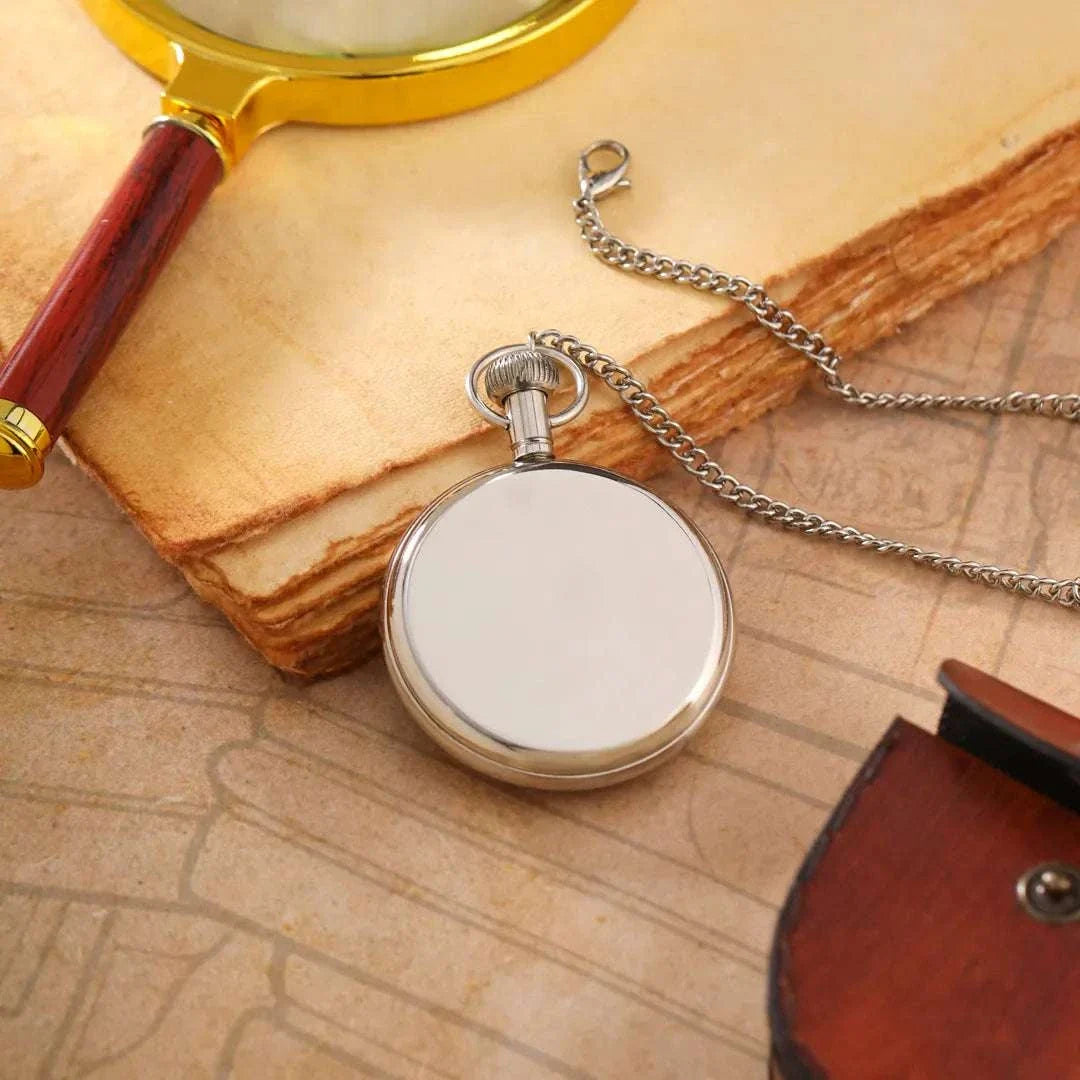 Brass Pocket Watch With Leahther Pouch (2 Inch) Vedansh Craft
