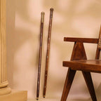 Brass Carving Wooden Walking Stick (38.5 Inch) Vedansh Craft